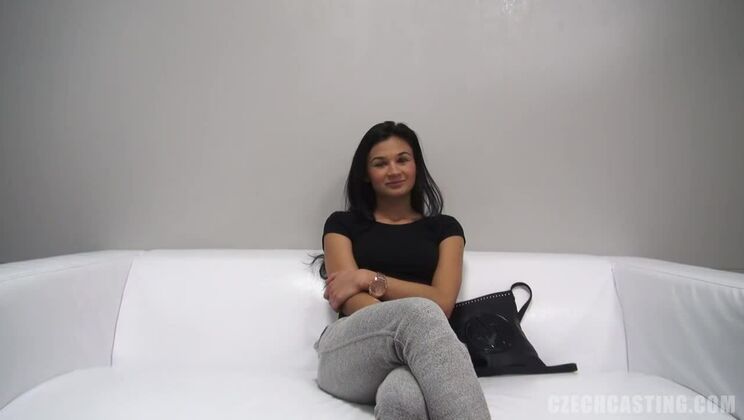 Sexy European Adela - Brunette Casting Fun