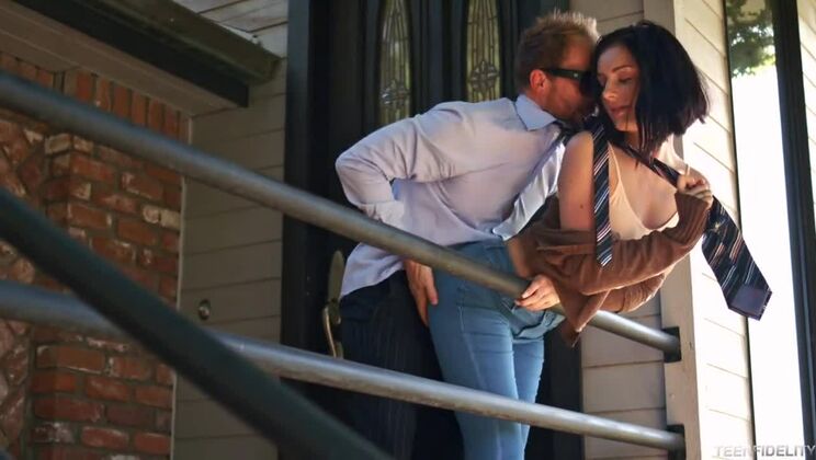 Brunette Amanda Aimes Deepthroats Ryan Madison Outdoors