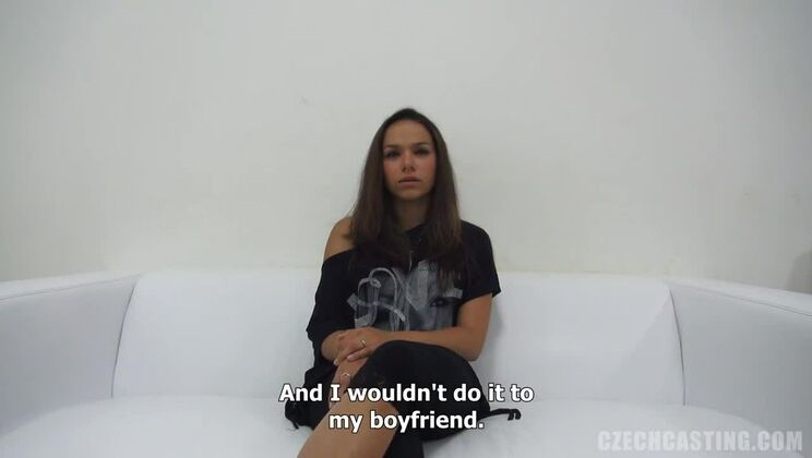 Sexy Brunette Aneta Gets Cast in Hot Czech Scene