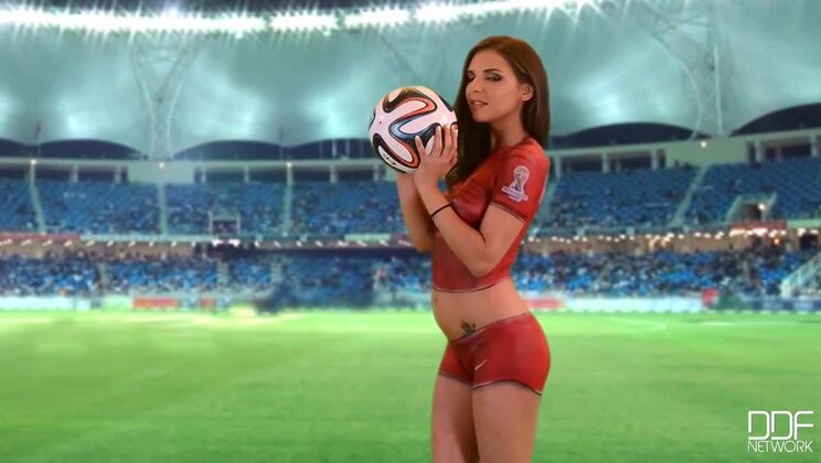 Henessys Outdoor Brunette Adventure: Tattooed & Busty Russian Action