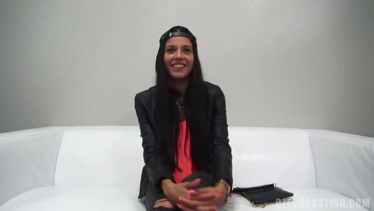Sexy Skinny Brunette Evelin's Casting Session
