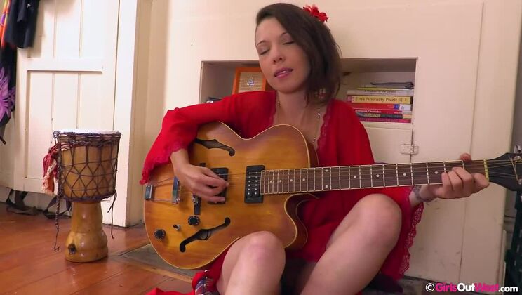 Brunette Ruby Rosette Fingering Herself Playfully