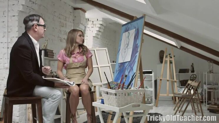 Old and young taboo - Vlada gets creampie from student's father