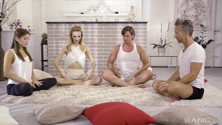 Evelina Darling's Wild Ride with Double Penetration and Cumshot