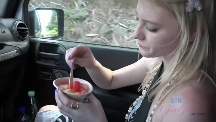 [ATKGirlfriends] - Melody Marks outdoor facial - cum dripping off her tits - Melody Marks