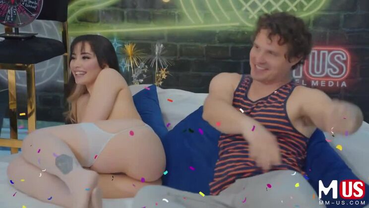 Interracial Girl in Stockings Has Sex