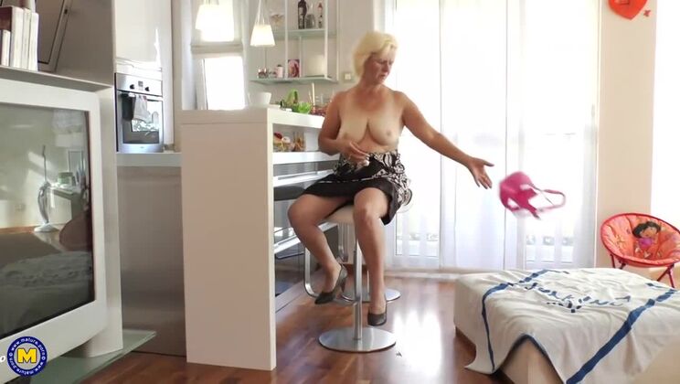 Blonde Janice Gets Down and Dirty Solo