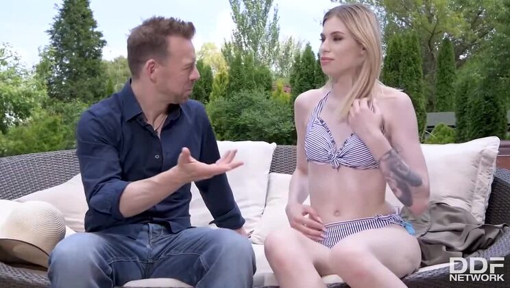 Milena Devi Poolside Cumshot