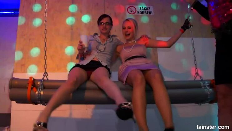 Lesbian Lingerie and Stockings Party - Group Sex Action