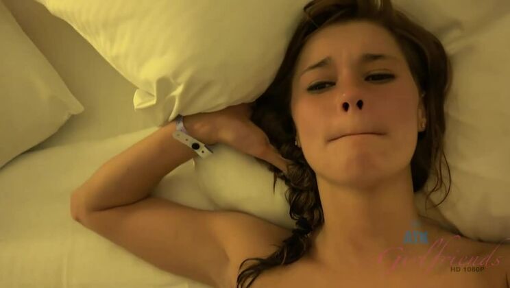 Alaina's piercing and small tits in a creampie