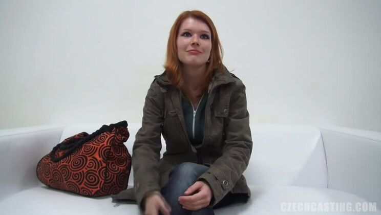 European Redhead Lucie in Casting