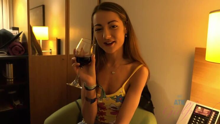 Lily in Lingerie Squirts Water on You on the Beach