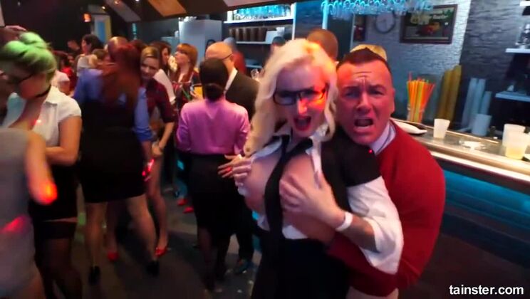 Big Cock Orgy with Stockings-Clad Babes in DSO Part 1