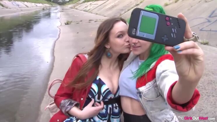 Outdoor Action with Anne Melb's Big Tits