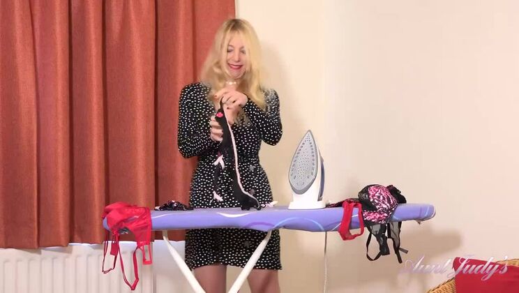 [AuntJudys] - Lucinda Irons Lingerie, Then Fucks Herself