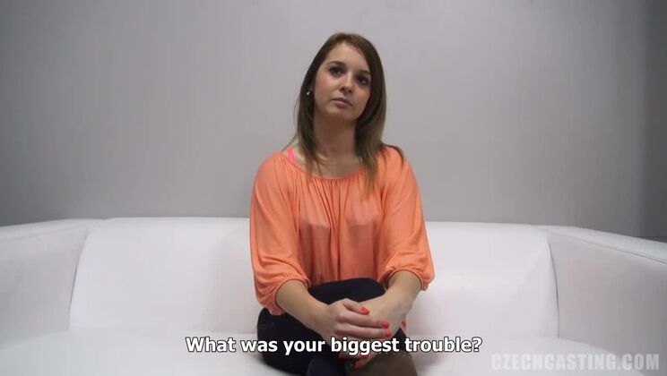 Sexy Brunette Alena in Hot Casting Session