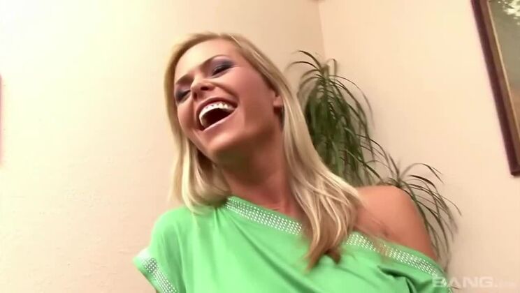 Masturbation Delight: Blonde and White Vibrator