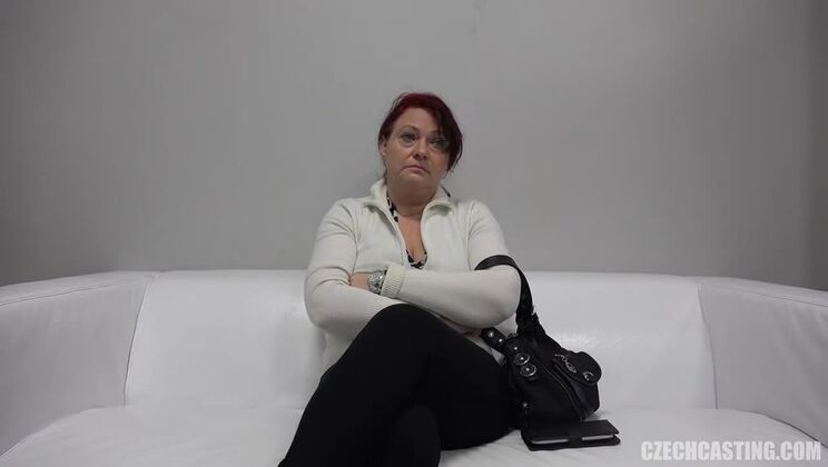 Monika's Big Tits Casting - European Redhead