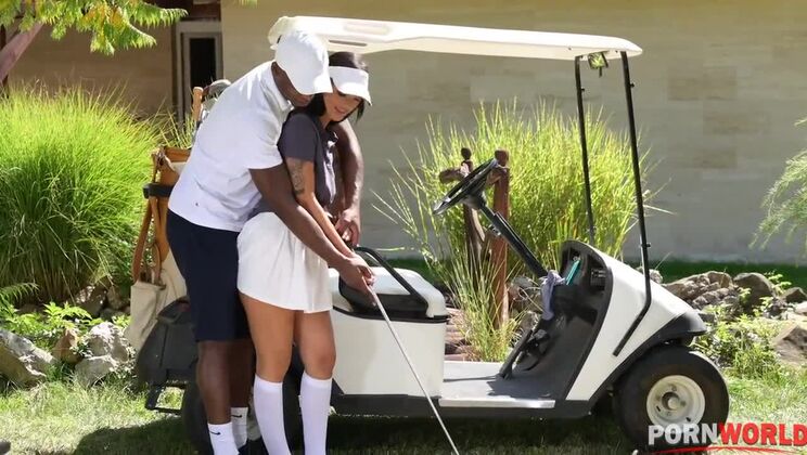 Big Tits Brunette Claudia Bavel Fucks Instructors