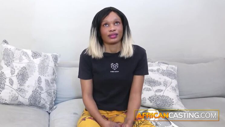 [AfricanCasting] - Uncut Cumshot on Giuliana's Exotic Face - Giuliana