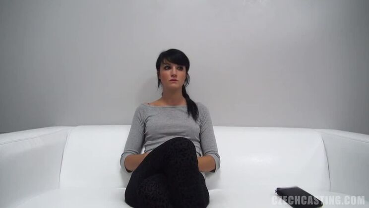 Barbora, European Brunette MILF, Plays Alone