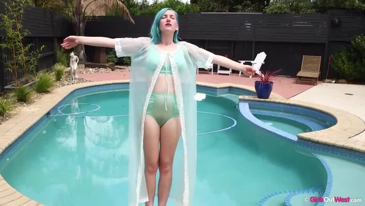 [GirlsOutWest] - Big Boobs Brunette Arial Outdoor Fun