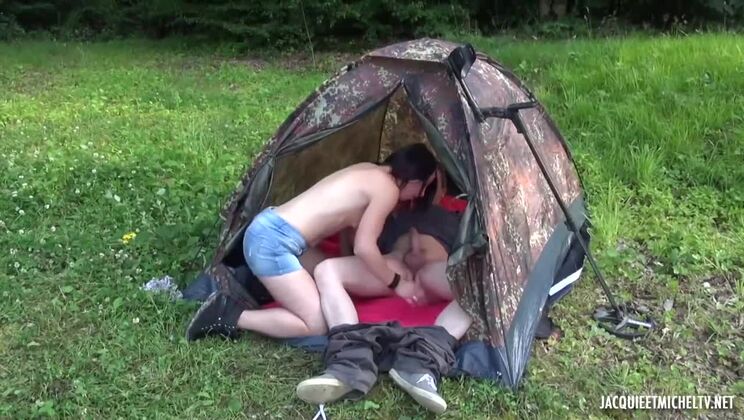 Estelle & Luna Brunette Outdoor Anal Fun