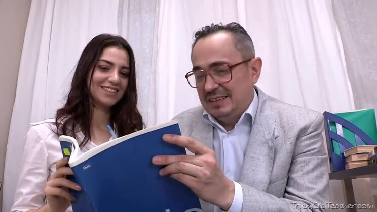 Old Teacher Creampies Young Russian Brunette