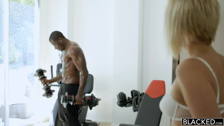 Shaved Blonde Wife Enjoys Big Black Cock