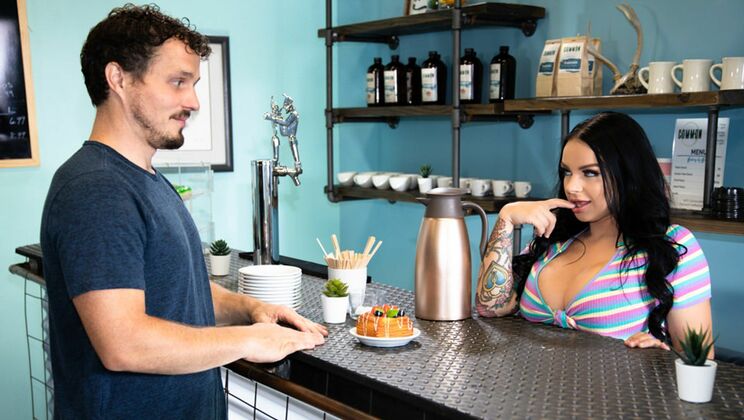 [Devil'sFilm] - Deepthroat Blowjob and Creampie with Brunette