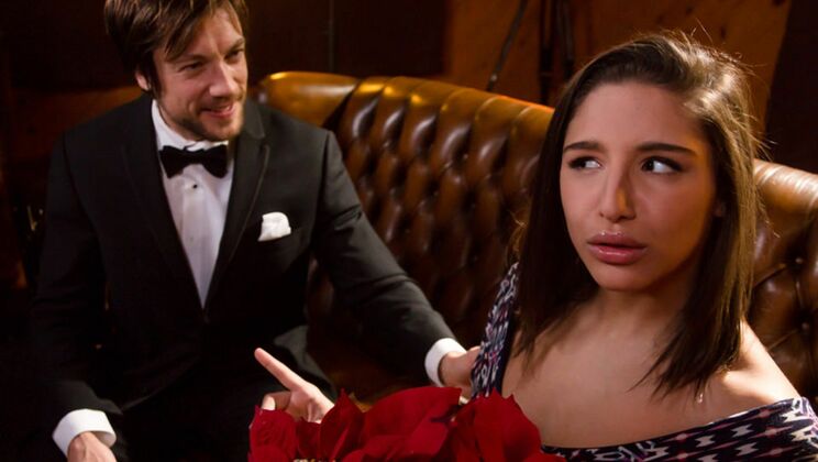 Cumshot and Facial for Brunette Girl