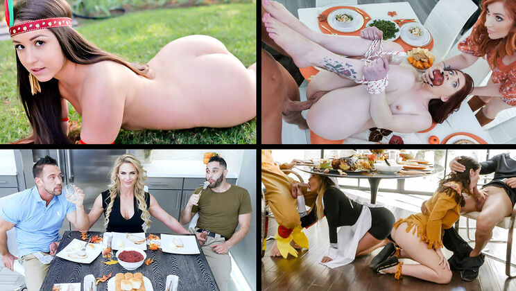 [TeamSkeetSelects] - Thanksgiving Orgies with Multiple Sluts