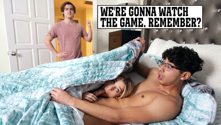 Stepbrothers And Stepsister Caught In The Kitchen