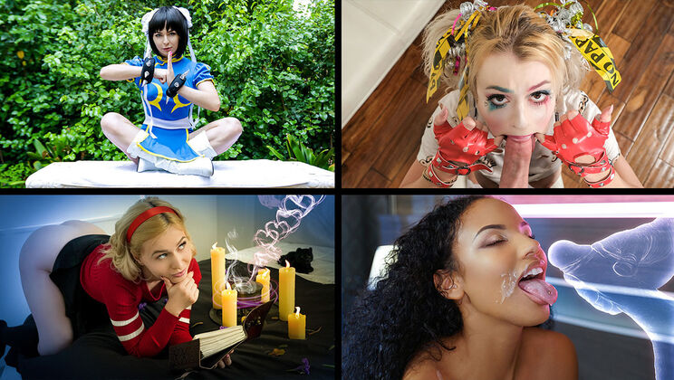 [TeamSkeetSelects] - Halloween Sluts Take Turns - Hardcore Gangbang