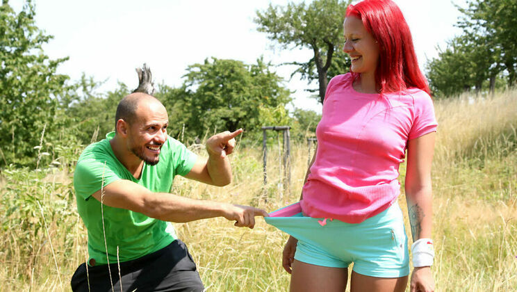 Outdoor Action with European Girl