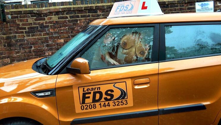 [FakeDrivingSchool] - Black Amateur Gets a POV Handjob