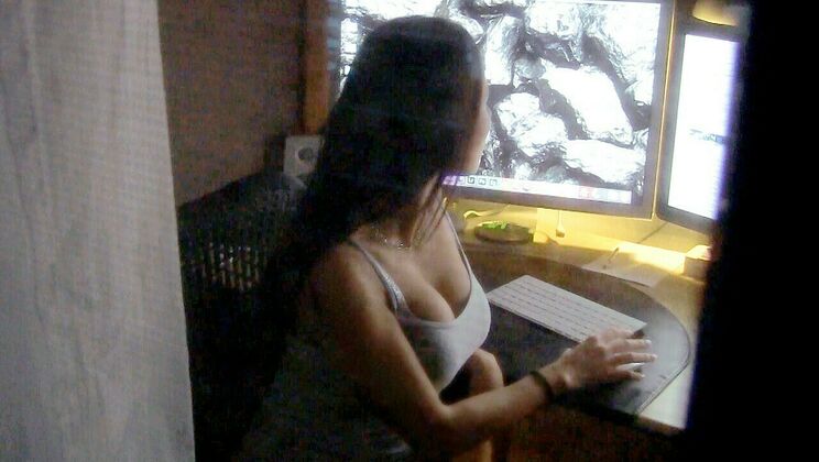 Decker Rides Reverse with Huge Boobs