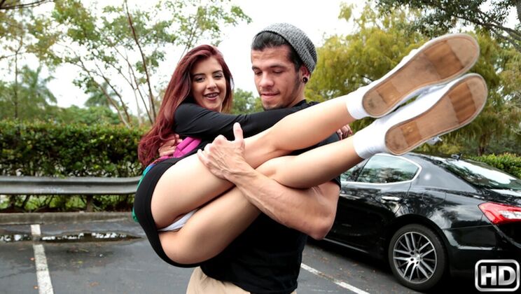 Shaved Petite Gets Facial Cumshot