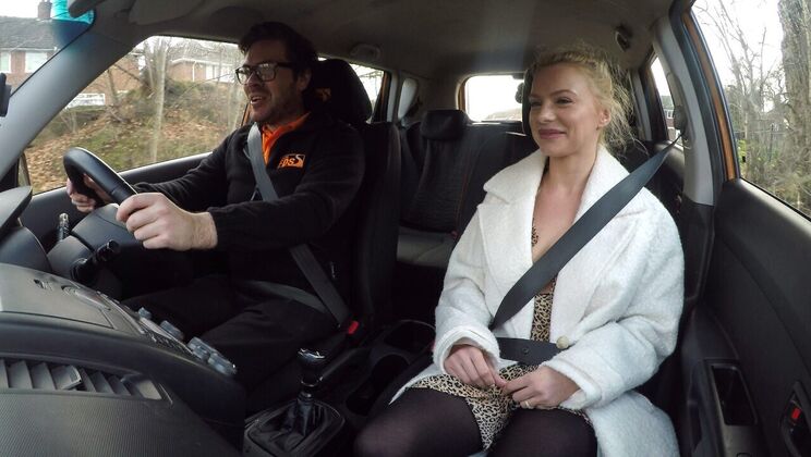 Polish Blonde's Naughty Driving Lesson
