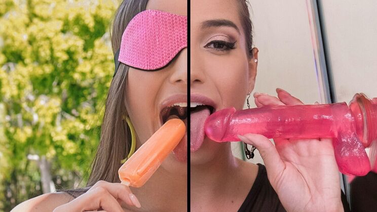 [LookAtHerNow] - Taste Test with a Dildo and Big Tits - Xander Corvus - Desiree Dulce