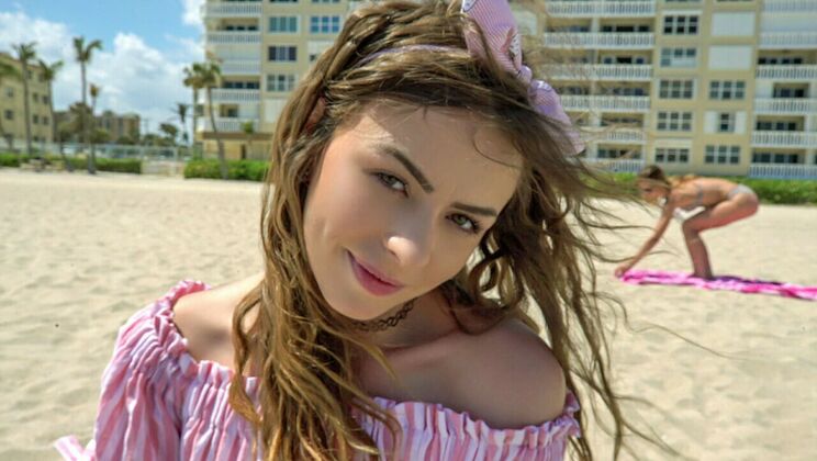 [MOFOSLab] - Small Tits Beach Handjob