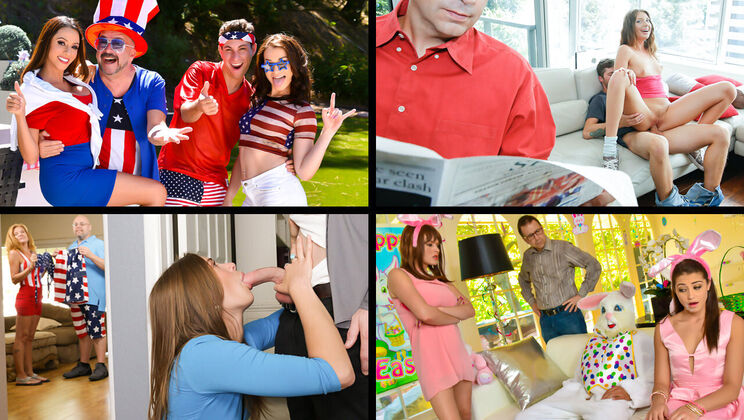 [TeamSkeetSelects] - Ella Knox and Aaliyah Love Familystrokes - Vanessa Cage - Izzy Bell - Ella Knox - Aaliyah Love