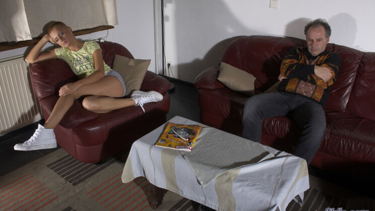 Short Hair Petite Gets Cum on Face