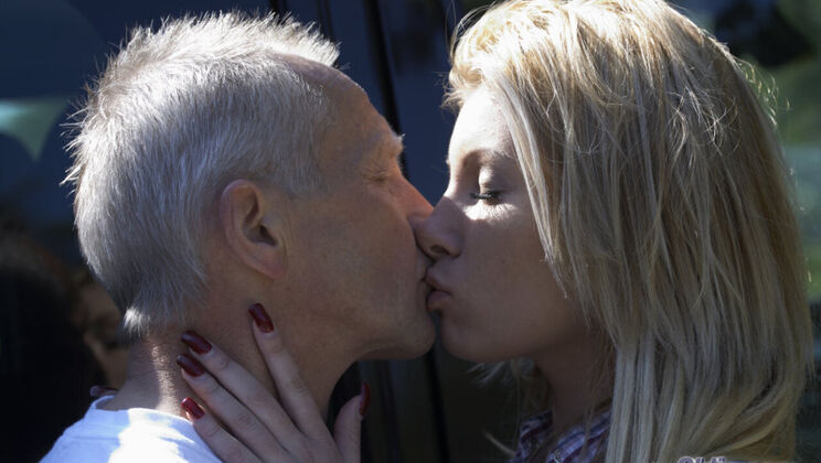 Natural Tits Girl Swallows Cum