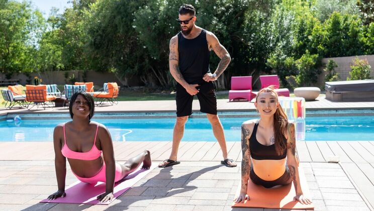 Wet and Wild Yoga Fucking with Big Tits