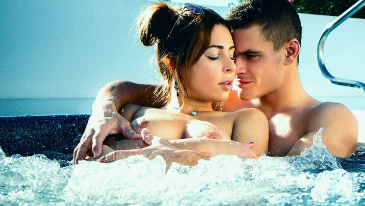 Czech Brunette Ally Gets Wet and Wild