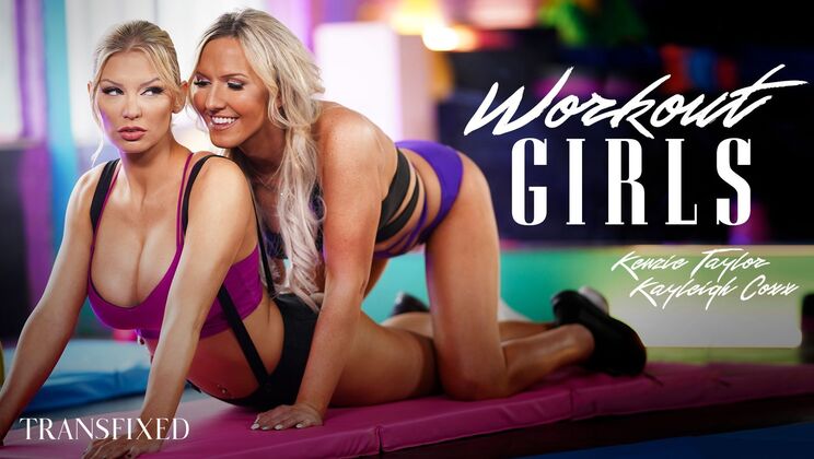 [Transfixed] - Cumshot Filled Workout Session with Blondes - Kenzie Taylor - Kayleigh Coxx