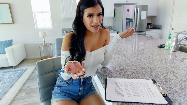 Cumshot on Savannah's Big Tits