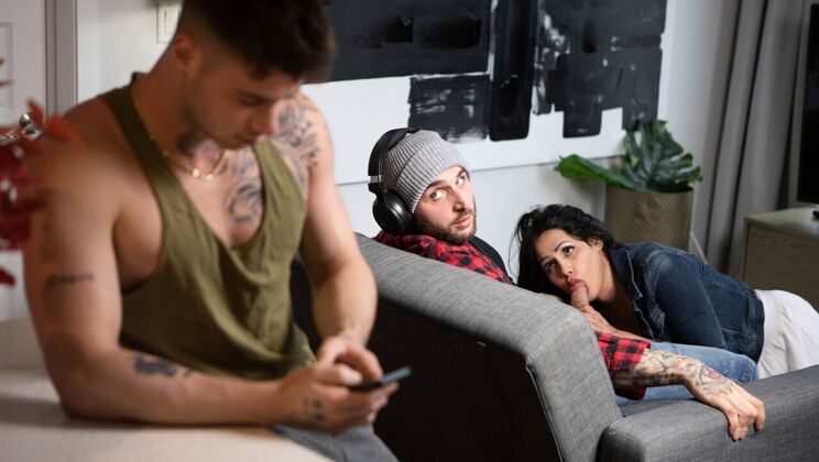 [TransAngels] - Double Fucking with Latina and Blonde