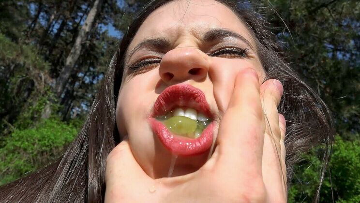 Hot Chick Braless In Nature